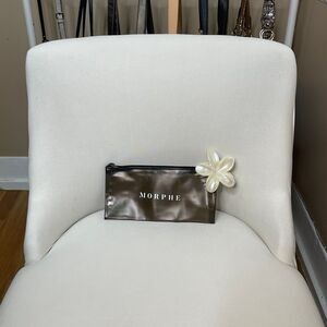 Morphe Black Transparent Thin Zip Makeup Bag